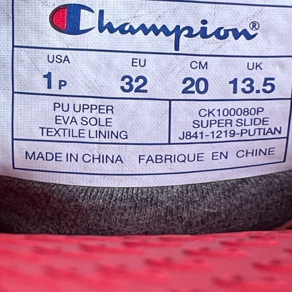 Kids Champion Slides size 1